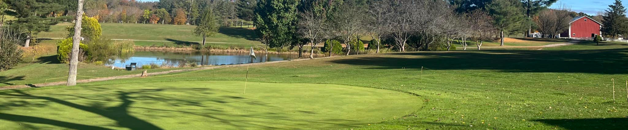 Image of golf ball on tee on grass.